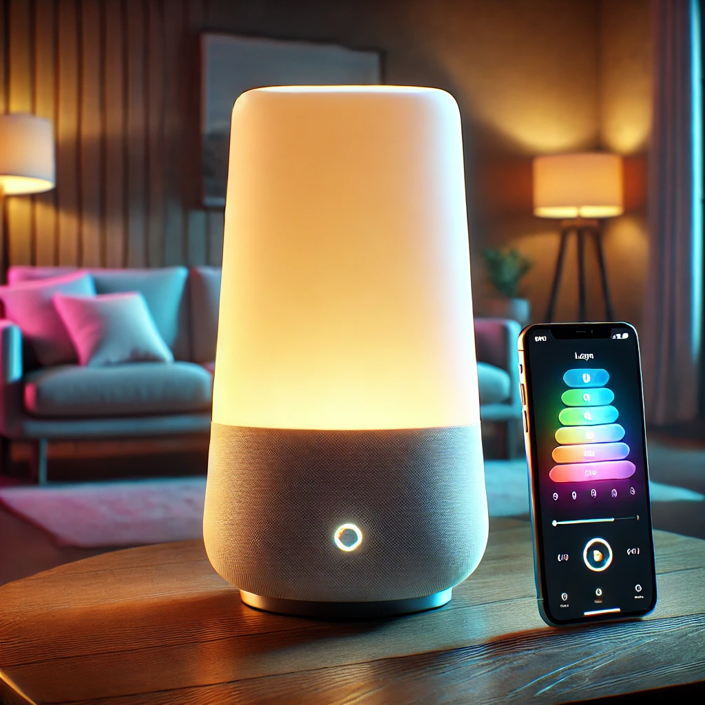 LumiGlow Smart Lamp พร้อมการควบคุมด้วยเสียง